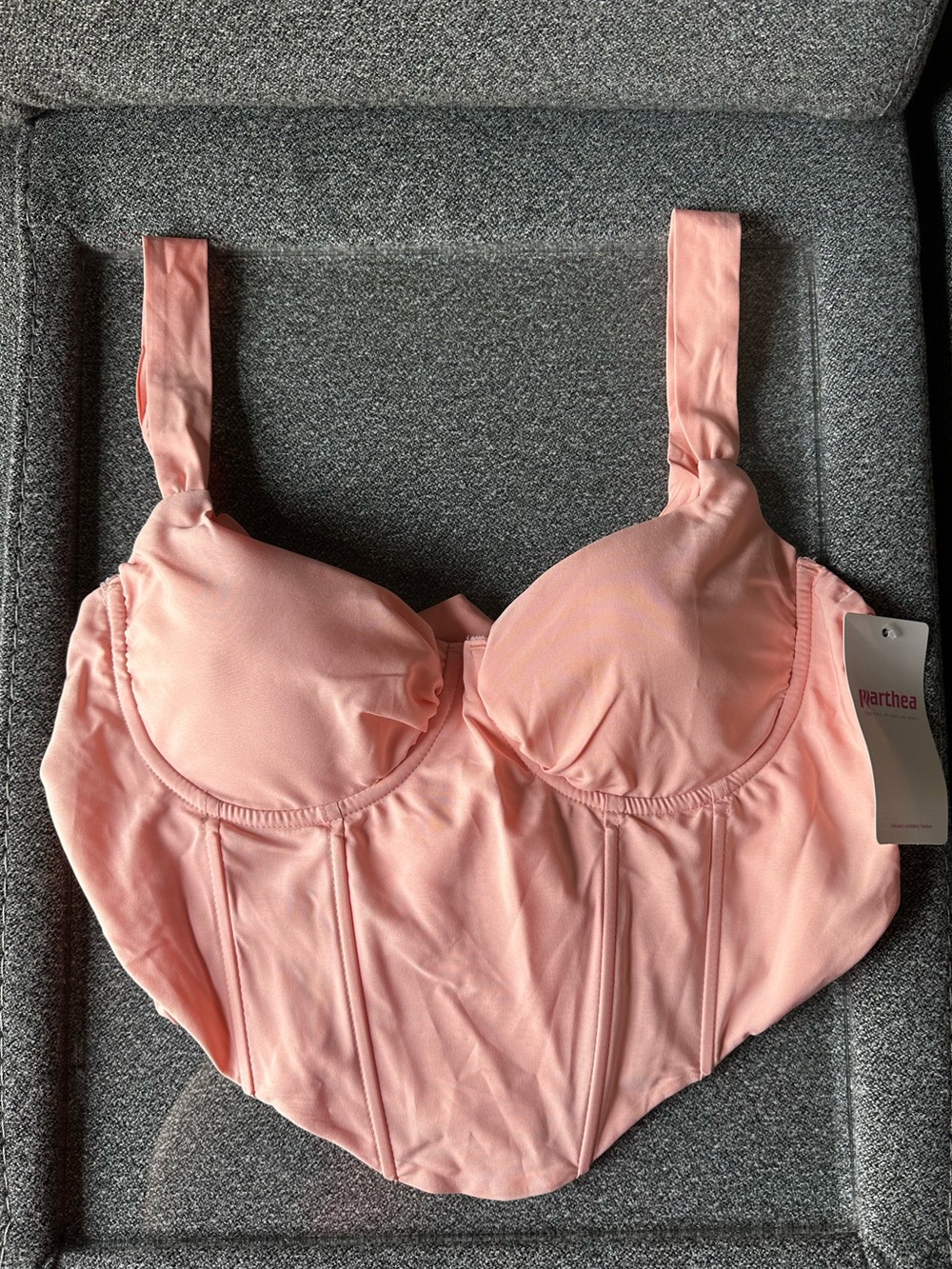 Pink Corset-style Top XL NWT